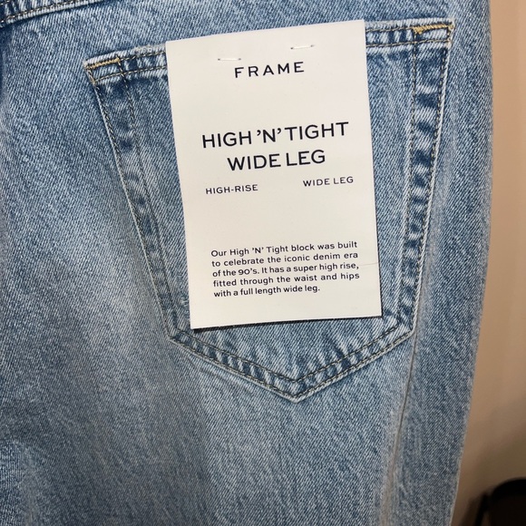 Frame Women’s 30 vintage super high rise wide leg jeans 90s distress casual - Picture 7 of 9